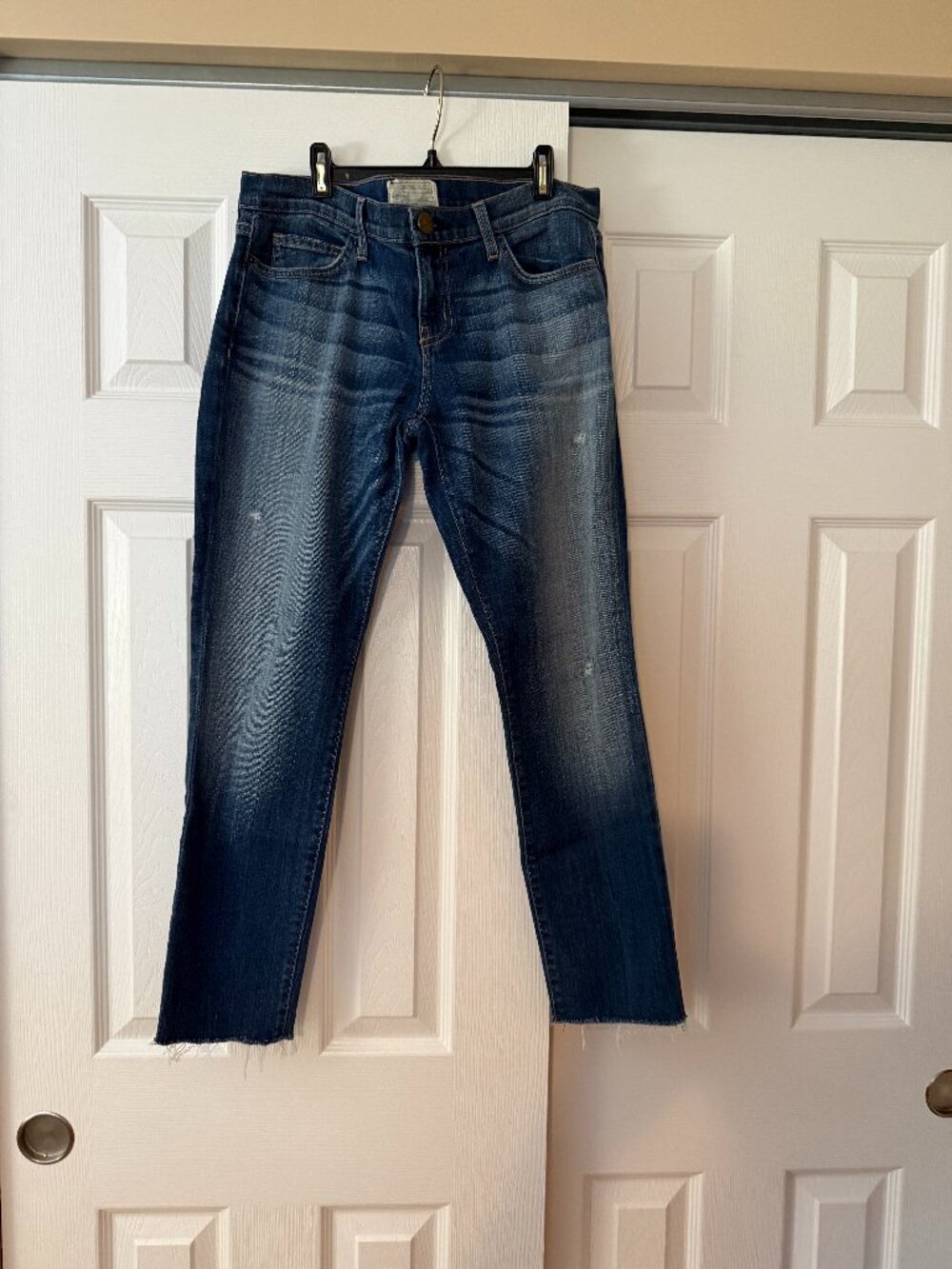 Current Elliott Distressed Low Rise Jeans Size 29 Frayed Hem